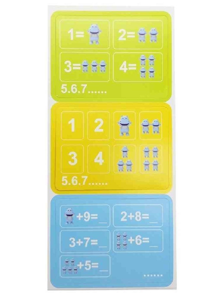 UKR - UKR Balance Hippo Building Blocks – Educational Toy for Ages 3+ | Learn Numbers 1-10 with 10 Animal Figures & 3 Interactive Learning Cards | Early Childhood STEM Toy | Fun Math & Balance Game for Kids - Image 1