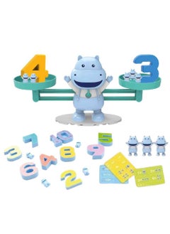 UKR Balance Hippo Building Blocks – Educational Toy for Ages 3+ | Learn Numbers 1-10 with 10 Animal Figures & 3 Interactive Learning Cards | Early Childhood STEM Toy | Fun Math & Balance Game for Kids