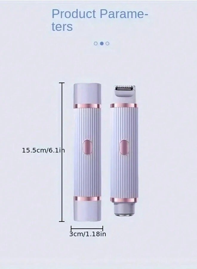 عام آلة حلاقة نسائية مزدوجة الرأس، جهاز قص شعر المنطقة العانية الخاص بالسيدات، آلة حلاقة كهربائية، جهاز إزالة الشعر النسائي، حلاقة البيكيني للسيدات، جهاز إزالة الشعر بالشفرتين المزدوجتين للإبطين والساقين. - Image 5