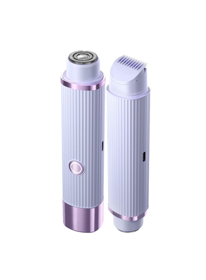 عام آلة حلاقة نسائية مزدوجة الرأس، جهاز قص شعر المنطقة العانية الخاص بالسيدات، آلة حلاقة كهربائية، جهاز إزالة الشعر النسائي، حلاقة البيكيني للسيدات، جهاز إزالة الشعر بالشفرتين المزدوجتين للإبطين والساقين. - Image 1