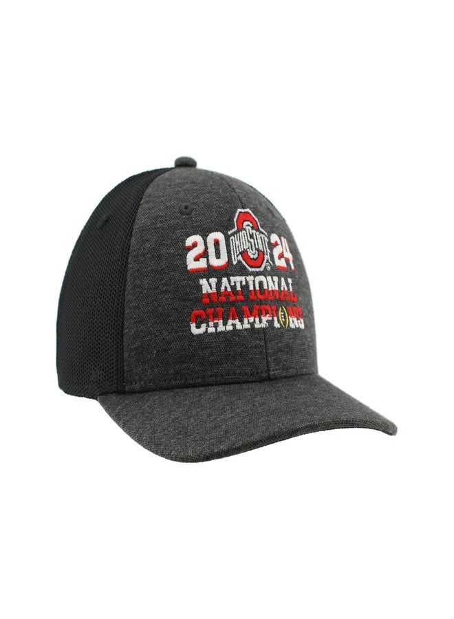 ZHATS Ohio State Buckeyes National Champs 2024 Football Adjustable Snapback Hat Black Arch Officially Licensed - Image 2