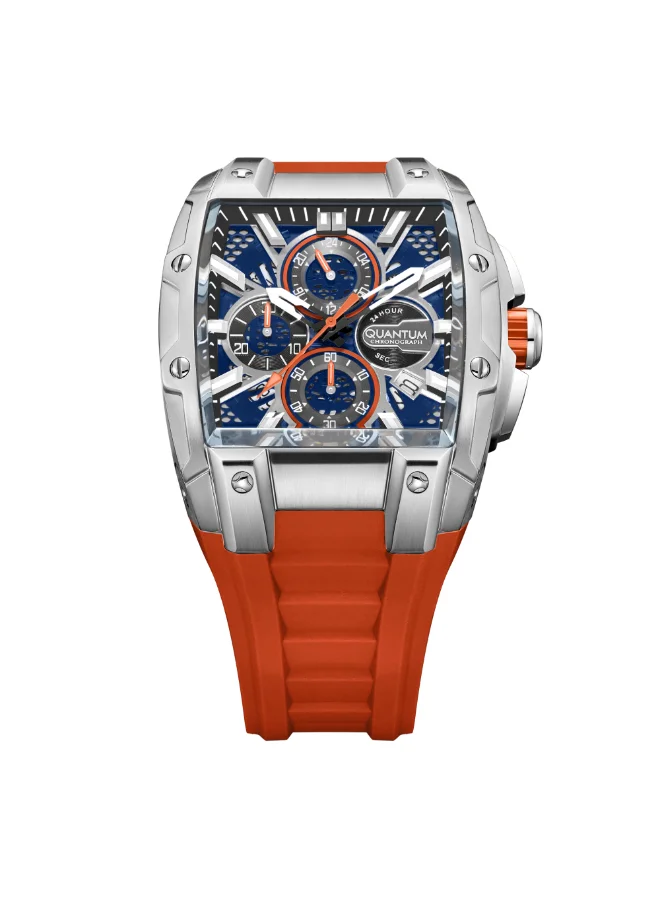Quantum Men's Silicone Chronograph Watch HNG1161.390 - 43 mm
