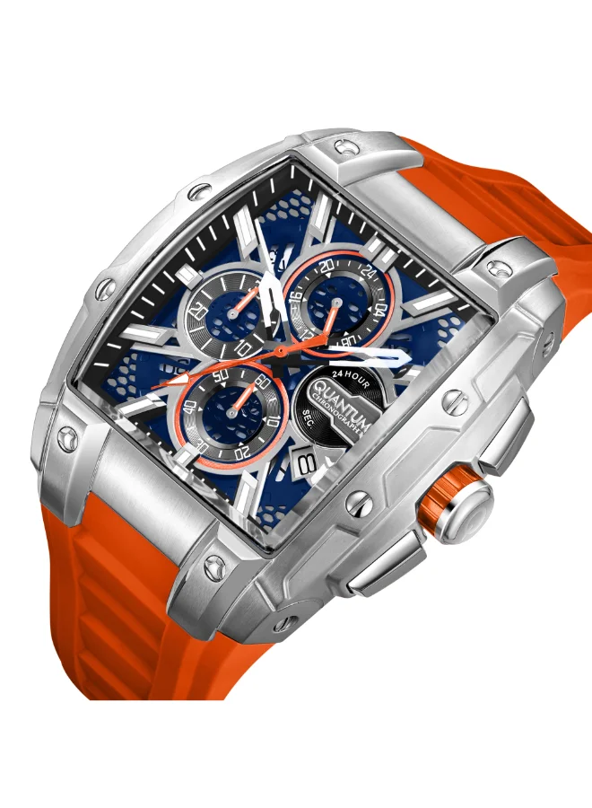 Quantum Men's Silicone Chronograph Watch HNG1161.390 - 43 mm