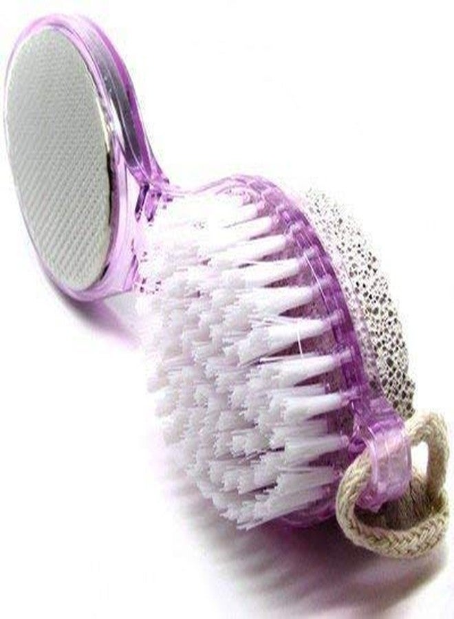 kunya 4 In 1 Foot Filer With Pedicure And Manicure Brush Multi Use Pedicure Paddle Brush (Cleanse, Scrub, File And Buff) Pedicure Tool - Image 1