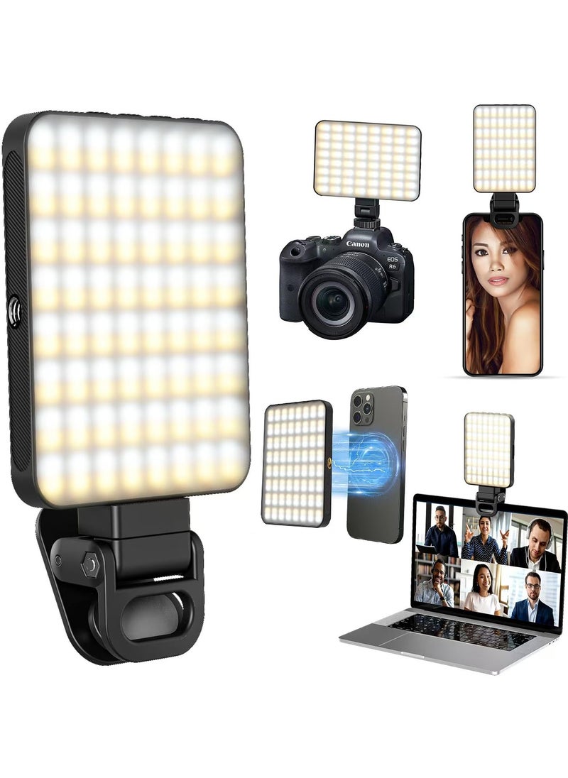 Baeskii Baeskii Magnetic Selfie Light, 128 LED Phone Light Compatible with iPhone, iPad, Laptop, Camera, 3 Lighting Adjustment Modes, Phone Selfie Light for Photography, TikTok, Zoom Calls, Video Conference  - Image 1