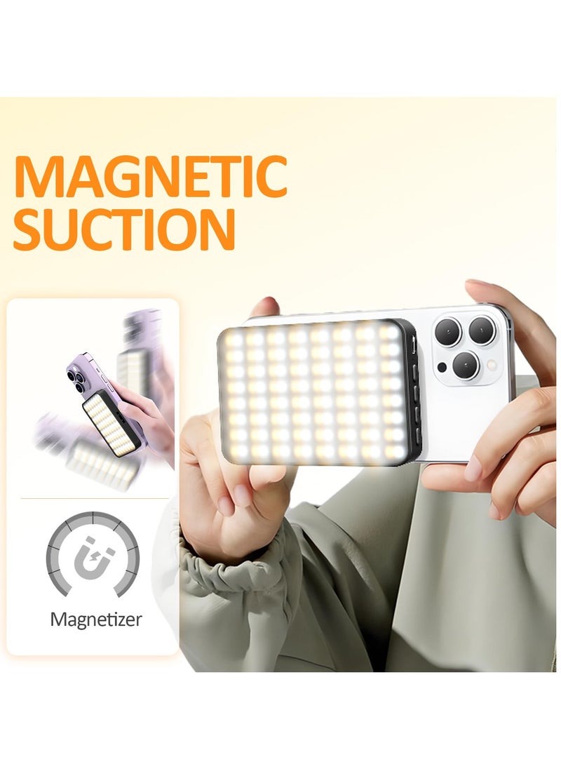 Baeskii Baeskii Magnetic Selfie Light, 128 LED Phone Light Compatible with iPhone, iPad, Laptop, Camera, 3 Lighting Adjustment Modes, Phone Selfie Light for Photography, TikTok, Zoom Calls, Video Conference  - Image 2