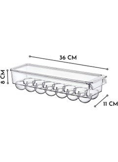 Boz House 14-Piece Maxi Egg Storage Container with Lid, 2 Transparent  - Image 2
