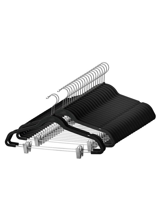 ZOBER Premium Velvet Skirt Hangers with metal clips 