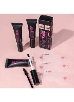 MOOYAM Tattoo Brow - UP TO 3 Days,Easy Peel Off Tint, Long Lasting Peel Off Tattoo Brow Gel Peel Off Tint Eyebrow Gel with Mascara Brush and Three Eyebrow Shapes, Natural Color #01 Dark Gray  - Image 5