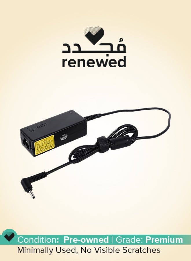 Enter Renewed -  BIS Certified, 45W 19V/1.75A, 3 Pin High-Efficiency AC Laptop Charger/Adapter for Asus Laptops (Without Power Cord), Black - Image 1