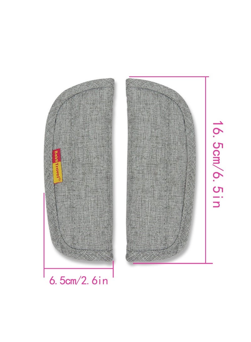3 Pieces Baby Stroller Car Seat Strap Covers and Crotch Pad Combo, Universal Soft Seat Belt Strap Covers for Newborns Infants Kids Child, Pushchair Seat Belt Covers  - Image 4