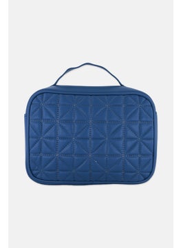 French Connection Women Quilted Toiletry Bag, Slate Blue  - Image 2
