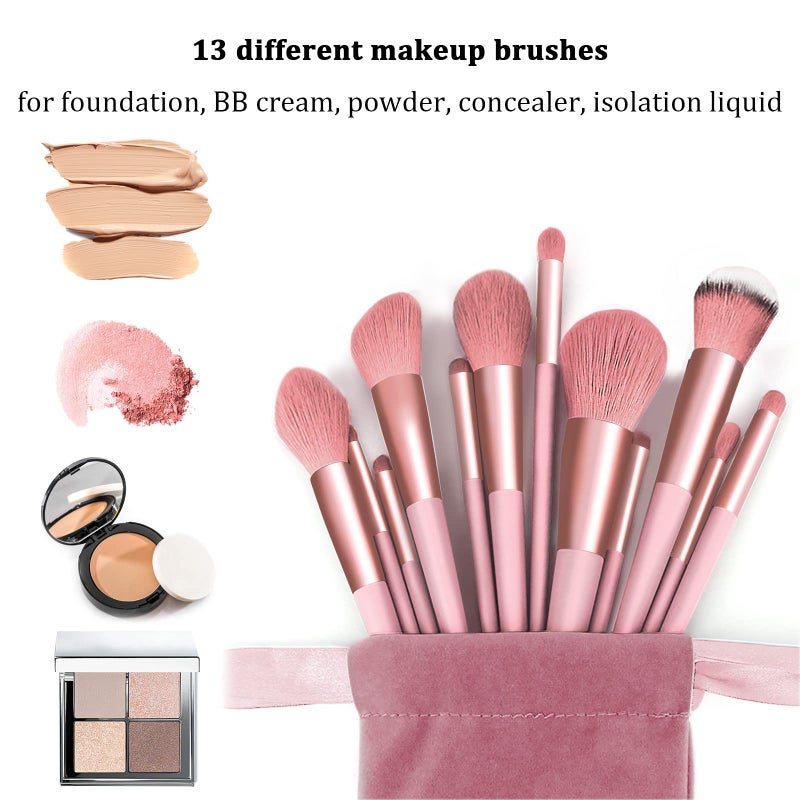 كوسيدو Makeup Brushes 22 Pcs Makeup Kit,Foundation Brush Eyeshadow Brush Make up Brushes Set (Pink, 22 Piece Set) - Image 3