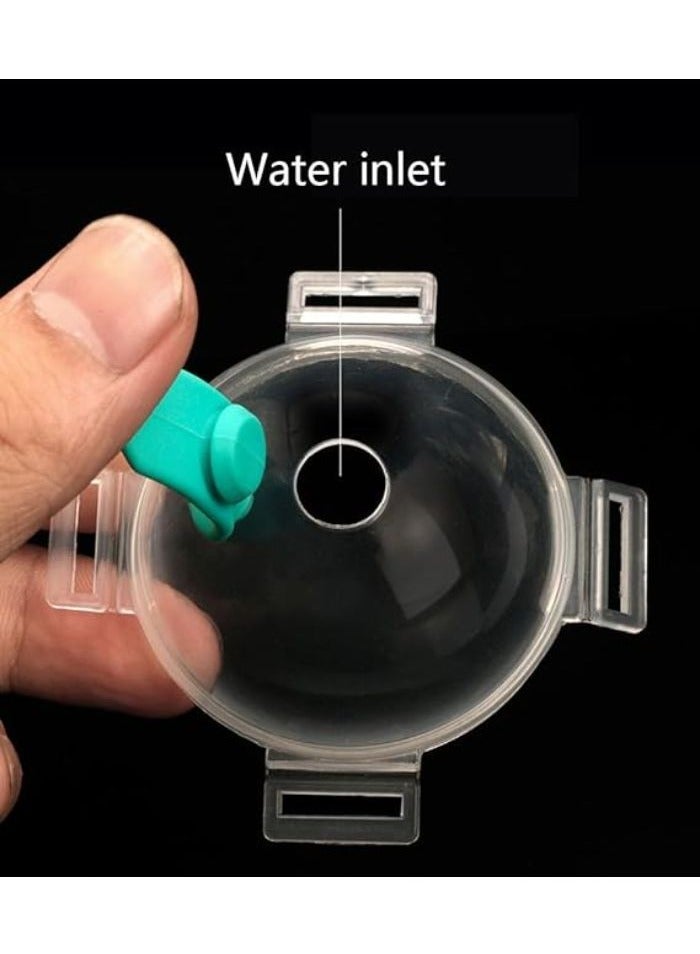 صانع مكعبات الثلج الكرة قالب مكعبات الثلج قالب سيليكون صانع كرات الثلج والكوكتيل قالب دائري بغطاء بسداده،صينية كبيرة،4قطع (سداده ,أخضر) - Image 4