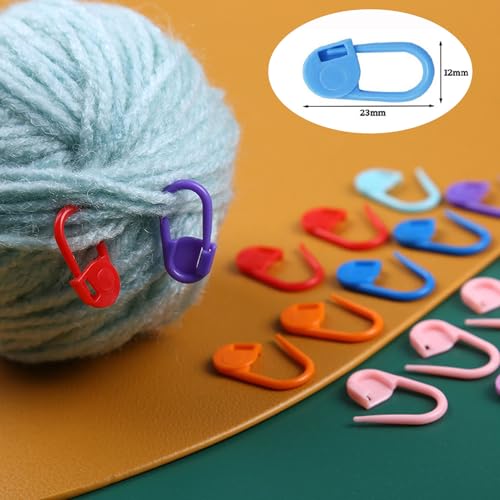 TESEAS Stitch Counters 2 Pcs LED Digital Row Counter and Stitch Markers 50 Pcs Crochet Stitch Markers for Knitting Sewing Stitching Weaving, Muslim Pray, Recording Sports Scoring, Lap Counting (Purple pink) - Image 5