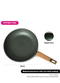 Fissman Frying Pan 24cm, Non-Stick  Aluminum TouchStone Ceramic Coating Frypan Olivi Series Bakelite Soft-Touch Coating Handle with Induction Compatible for all Cooktops  - Image 4