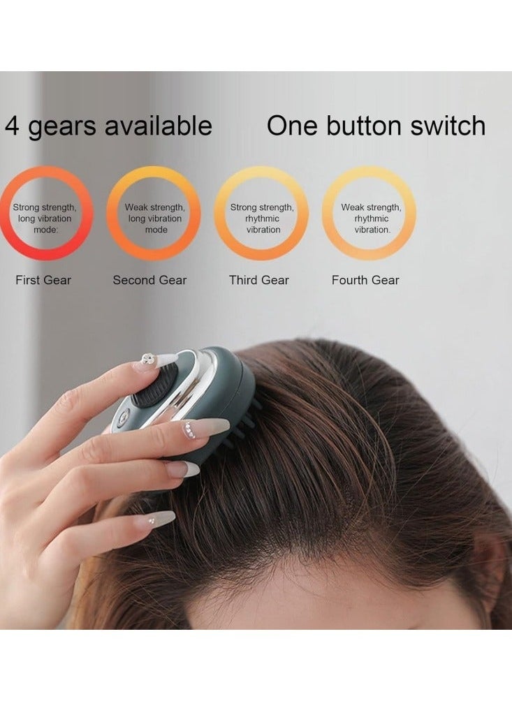 Ru syanl Cordless Head Massager Electric Scalp Applicator Massager 4 Gears Adjustable Vibration USB Rechargeable Hair Oil Comb  - Image 2