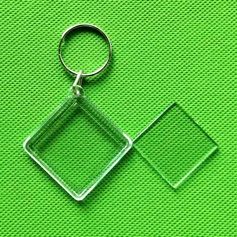 Diy Blank Po Frame Keychain Octagonal Acrylic Ins Transparent Po Studio Star Chasing Po Scenic Spot Pendant - Image 3