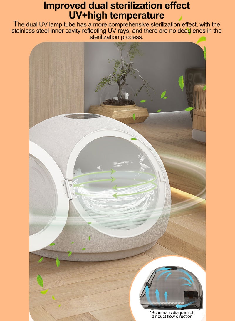 Kidle Automatic Pet Drying Box For Cats and Small Dogs Ultra Silent Intelligent Temperature Control 360°High Efficiency UV Sterilization Low Power Consumption Four Seasons 55L - Image 4