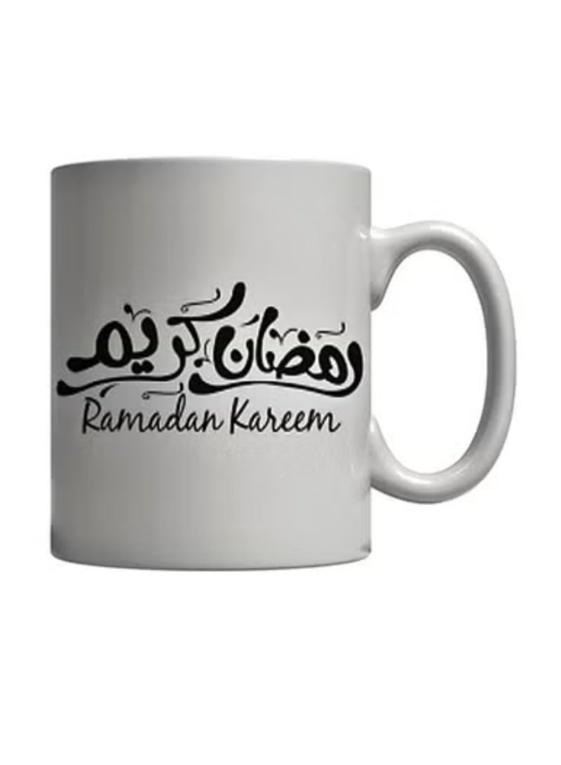 كوب سيراميك فريد للشاي أو القهوة مع عبارة رمضان كريم