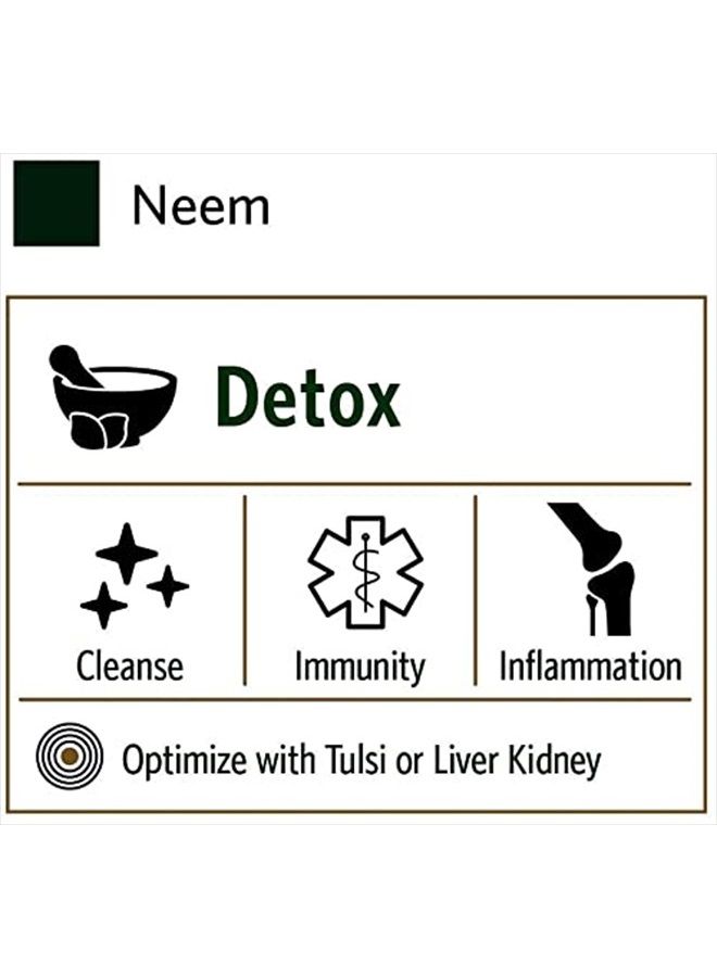 Organic India مكمل الأعشاب نيم - يدعم صحة الجلد والمناعة والكبد، إزالة السموم، استجابة التهابية صحية، نباتي، خالي من الغلوتين، معتمد من وزارة الزراعة الأمريكية - 90 كبسولة - Image 2