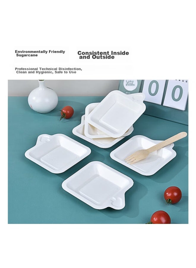 Temeiju Disposable Plates, 4-inch Cake And Fruit Paper Plates, Thickened Biodegradable Tableware, 30 Pieces, 11.3cm - Image 4