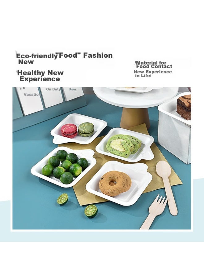 Temeiju Disposable Plates, 4-inch Cake And Fruit Paper Plates, Thickened Biodegradable Tableware, 30 Pieces, 11.3cm - Image 1