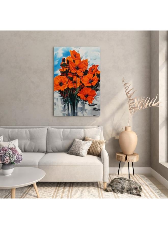 Home Gallery The Power of Red flowers Wall Art Printed Canvas wall art - Image 1