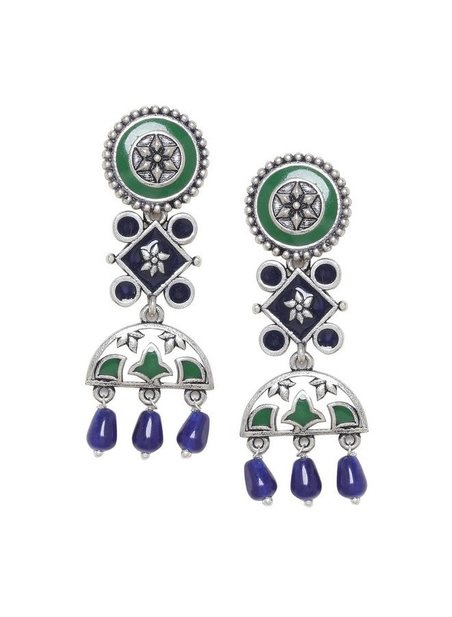 VOYLLA Mehrunisa Enamel and Beads Embellished Earrings For Womens - Image 1