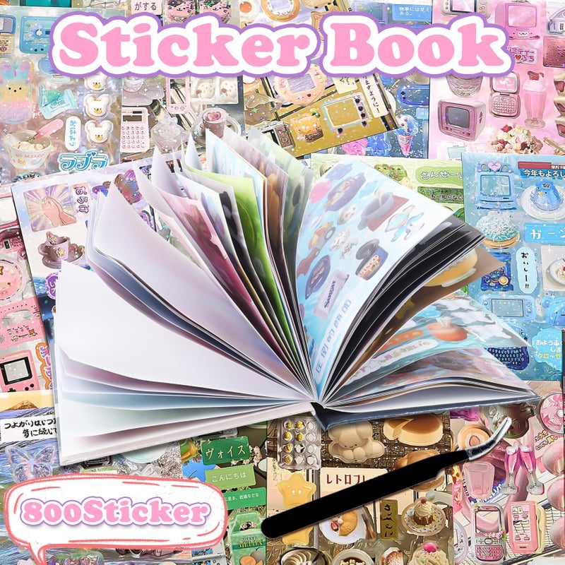 Tmtains 800Pcs Cute Scrapbook Stickers Travel Japanese Sticker Book for Adult Kawaii Korean Stickers for Journaling Heisei Retro Aesthetic Sticker Bulk Manga Style Decor for DIY Crafts Junk Journal Gifts Sea - Image 2