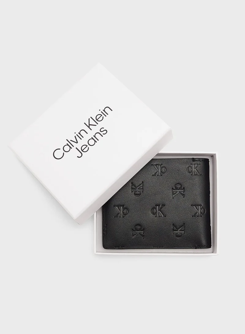 Calvin Klein Jeans Aop Logo Emboss Bifold Wallet