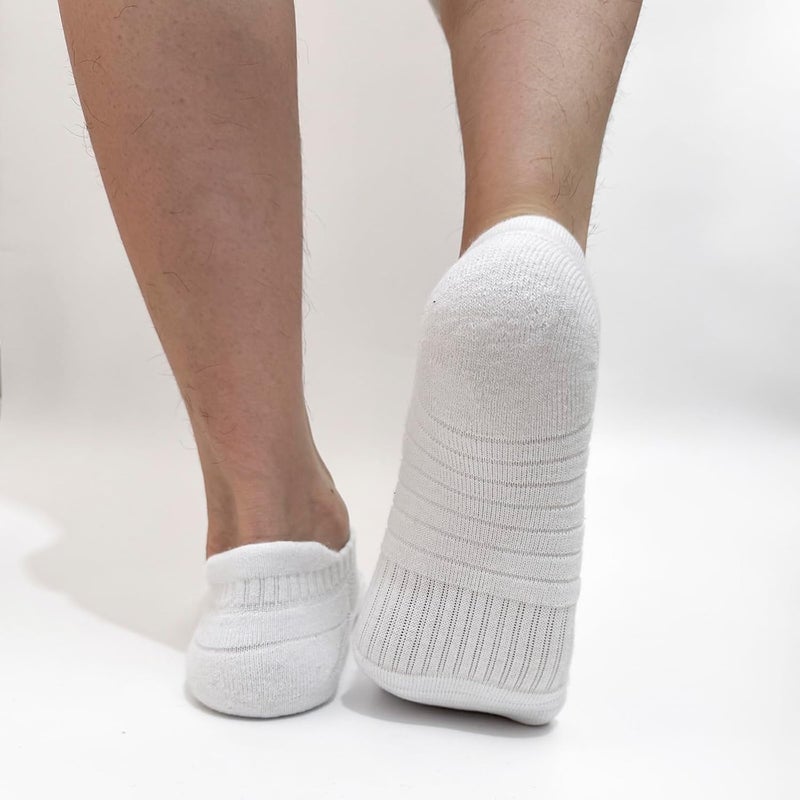 PUJANE 5 Pairs Athletic Running Ankle Socks Cushioned Breathable Low Cut Sports Tab Cotton Socks for Men and Women - Image 5