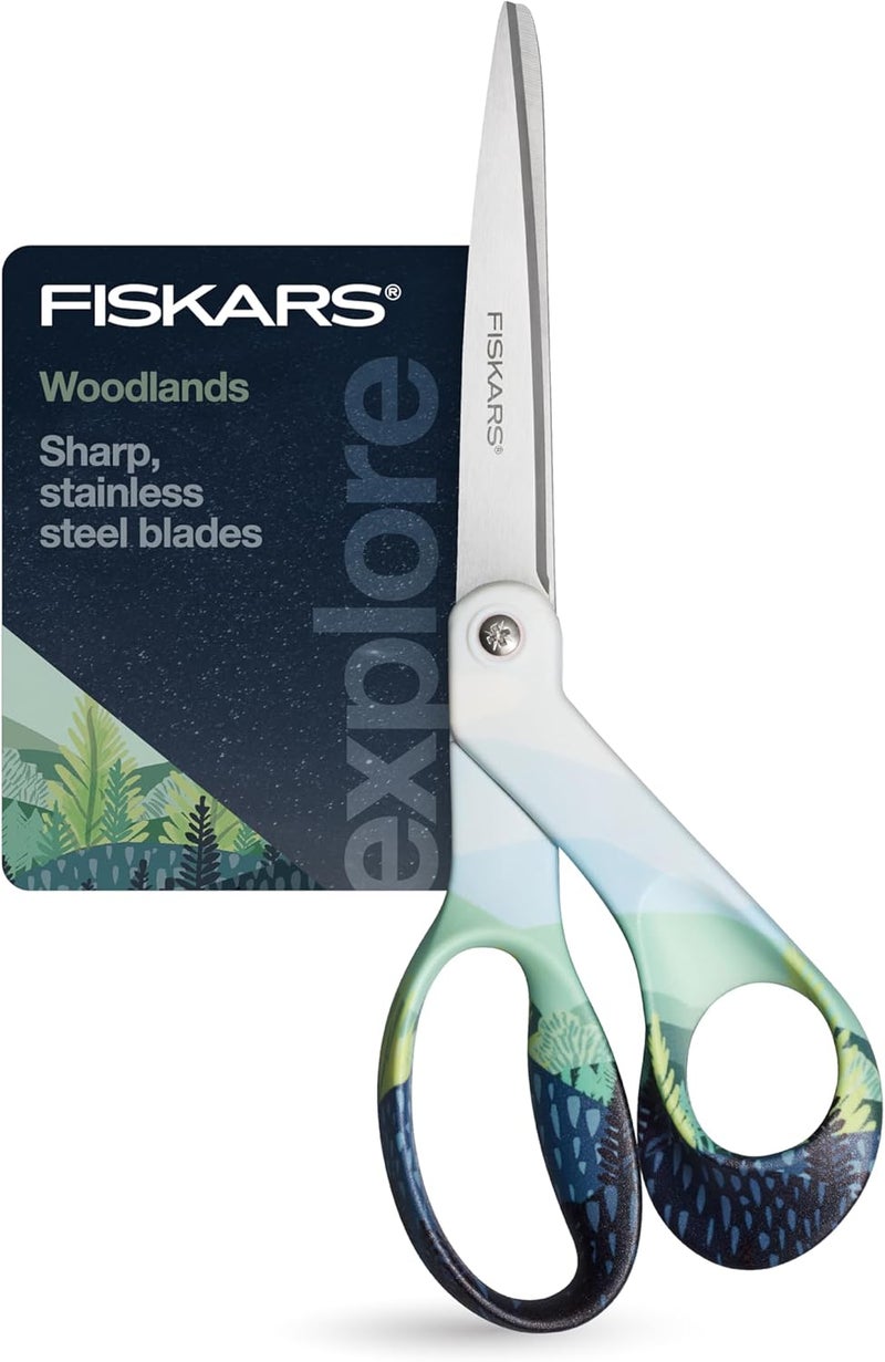 Fiskars Explore Collection Scissors Woodlands 8 in - Image 1