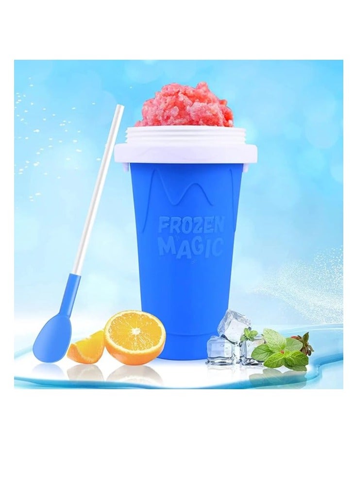 Cool Baby Smoothie Making Cup Quick Freezing Magic Smoothie Cup Portable Squeeze Ice Cup Smoothie Making Cup with Spoon and Straw  - Image 1