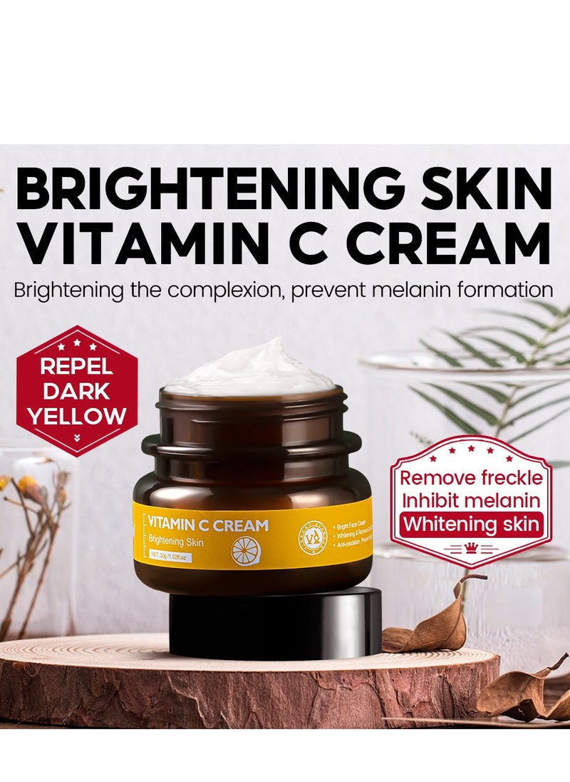 Vibrant Glamour - VIBRANT GLAMOUR Vitamin C Whitening Face Cream 30g - Whitening, Anti Aging, Wrinkles, Brightening, Fade Dark Spot, Collagen, Moisturizer, Beauty Products, Repair, Skin Care30g - Image 1