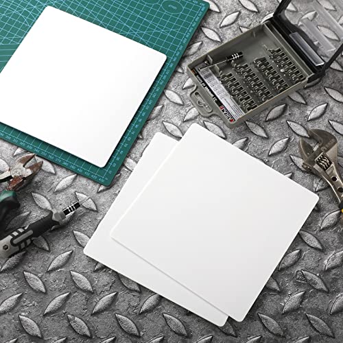 Sosation 6 Pcs Square Plastic Flat Blank Plate Wall Hole Cover Ceiling Cover Plate with 48 Pcs Double Faced Adhesive Tape for Ceilings or Wall(7 Inch) - Image 4