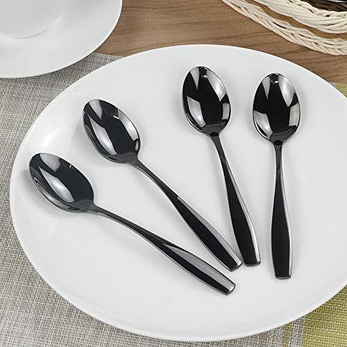 Wekioger 16 Pieces Black Dessert Spoons, Stainless Steel Small Spoons for Dessert - Image 5
