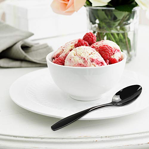 Wekioger 16 Pieces Black Dessert Spoons, Stainless Steel Small Spoons for Dessert - Image 3