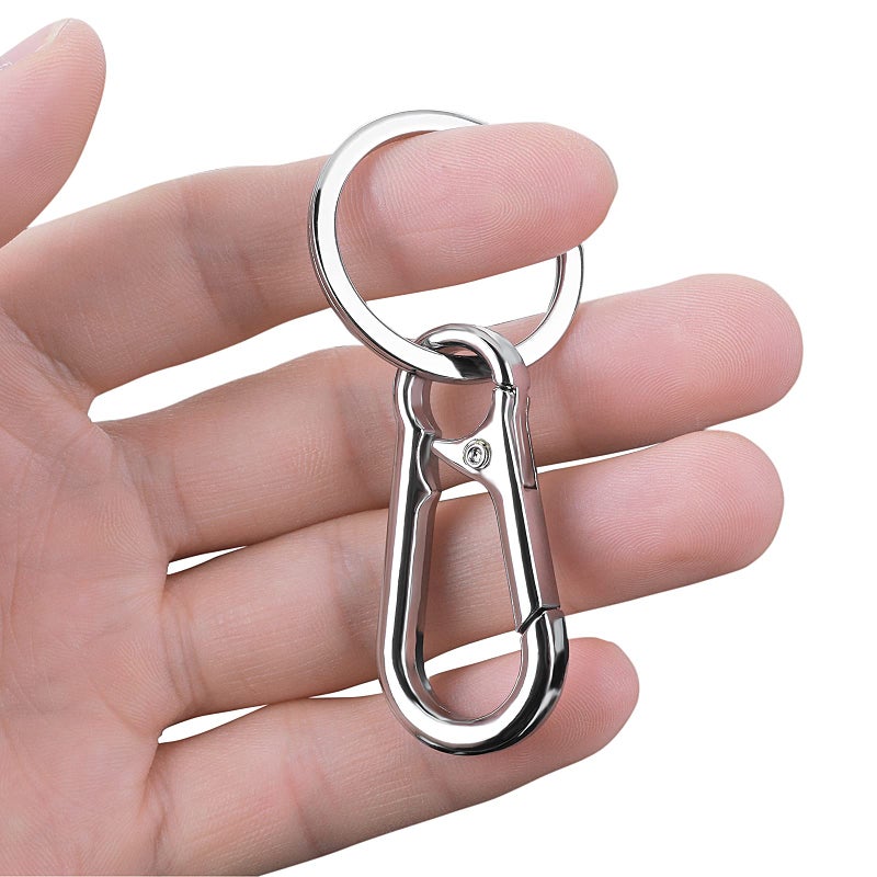 Molain Metal Keychain Carabiner Clip Keyring Key Ring Chain Clips Hook Holder Organizer for Unisex, 4 Packs - Image 3
