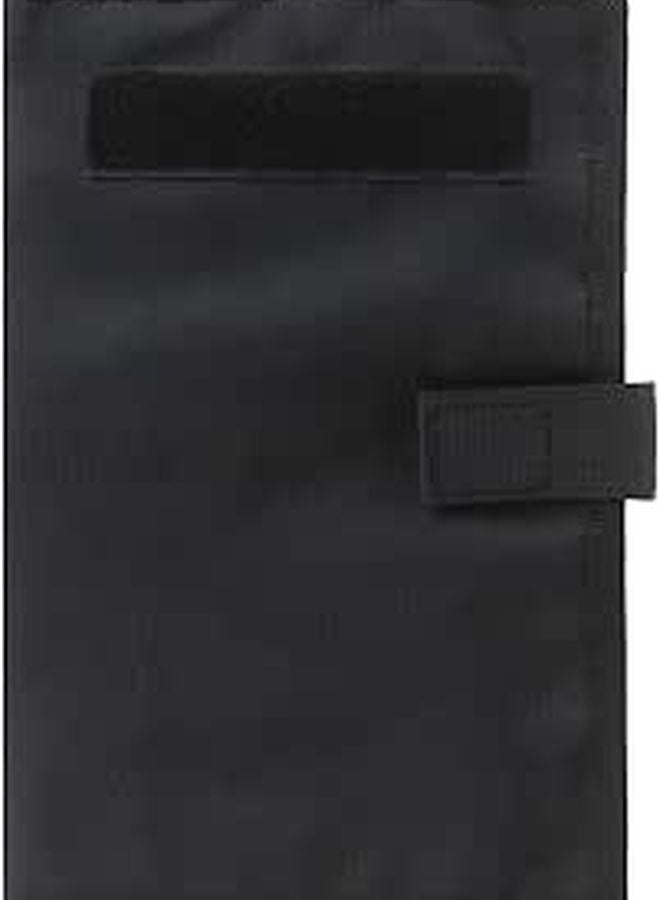 Black A5 Notebook Cover with Detachable Organizer Polyester 11 2 X 8 5 in - Image 1