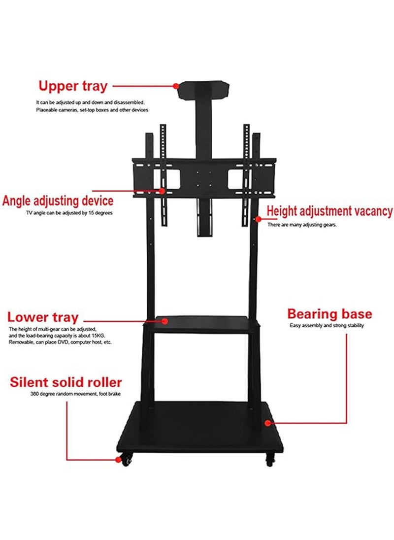 Stargold Mobile TV Stand Steel TV Cart Fit For 32 To 75 Inches TV  - Image 4