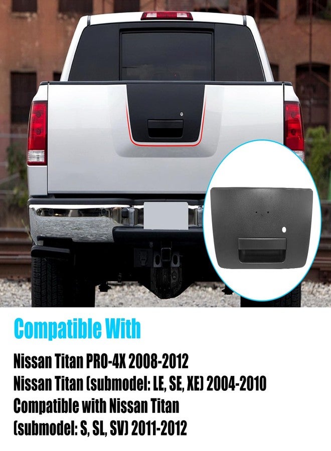 Jaronx Compatible with Nissan Titan Tailgate Handle 2004-2012, Rear Liftgate Handle Bezel with Key Lock Hole Rear Gate Latch Handle Replacement 906067S200 for Titan Tailgate Handle Latch - Image 2
