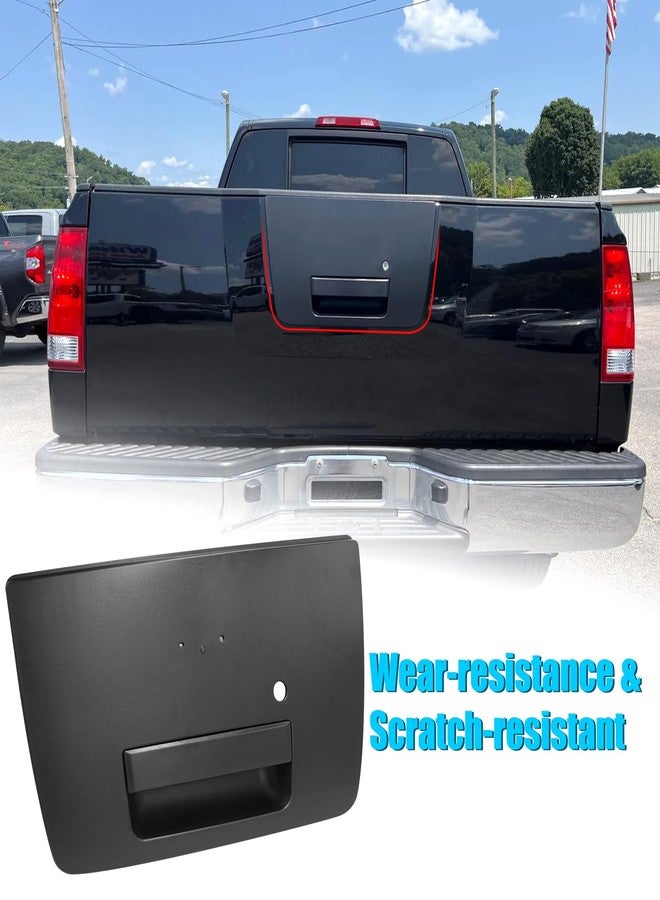 Jaronx Compatible with Nissan Titan Tailgate Handle 2004-2012, Rear Liftgate Handle Bezel with Key Lock Hole Rear Gate Latch Handle Replacement 906067S200 for Titan Tailgate Handle Latch - Image 4