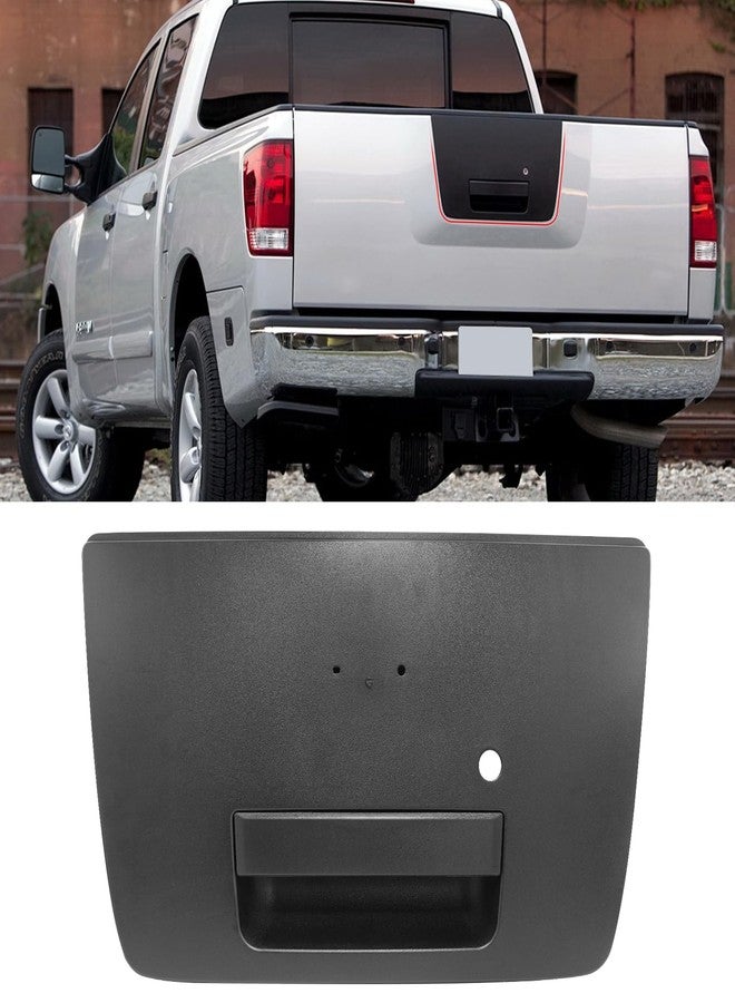 Jaronx Compatible with Nissan Titan Tailgate Handle 2004-2012, Rear Liftgate Handle Bezel with Key Lock Hole Rear Gate Latch Handle Replacement 906067S200 for Titan Tailgate Handle Latch - Image 1