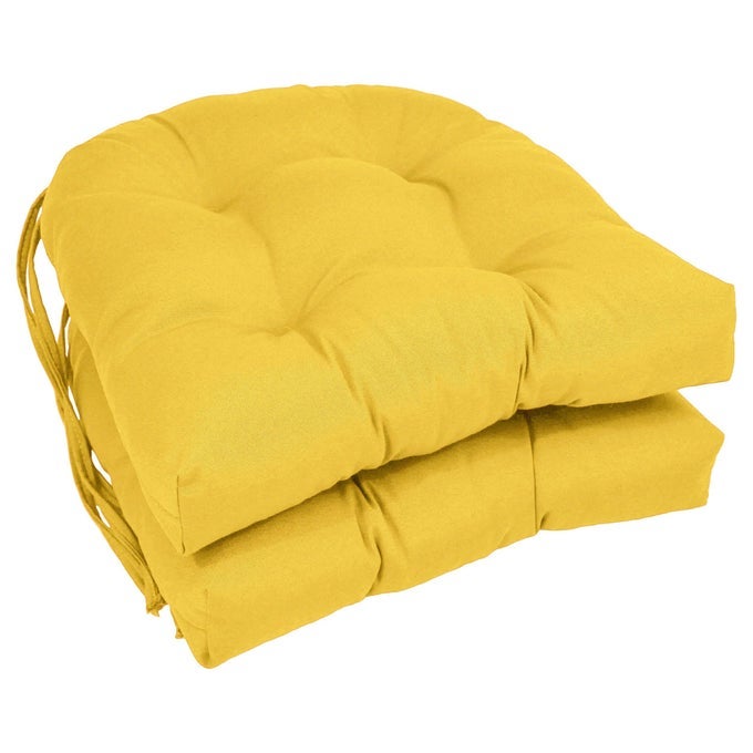 16INCH TWILL ROUNDED BACK CHAIR CUSHION 16 X 16 SUNSET 2 COUNT