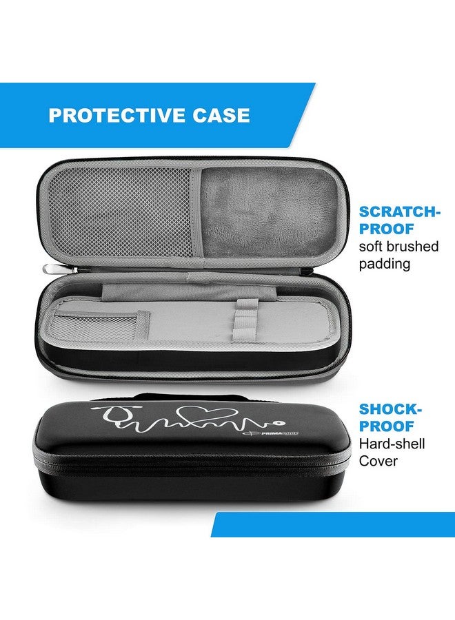 برايماكير حقيبة سماعة طبية Primacare KB-9397-BK، مع لوازم متضمنة، لون أسود مع حجرات متعددة، حقيبة إسعافات أولية محمولة وخفيفة الوزن مع لوازم طبية حيوية، وملحقات تمريض للممرضات  - Image 1