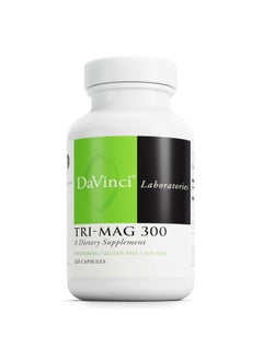 Davinci DaVinci Labs Tri-Mag 300 - Chelated Magnesium Supplement with Glycinate, Taurinate & Malate - Helps Support Adrenal Hormone Balance, Nutrient Absorption, Nerve Function & Bone Health* - 120 Capsules  - Image 1