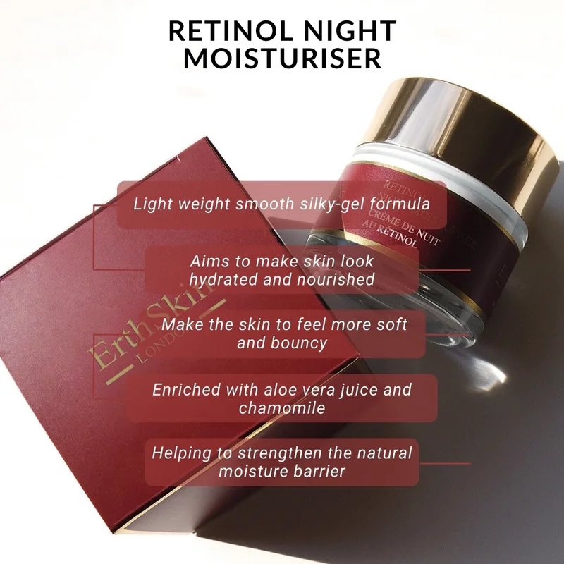 ErthSkin London  Retinol Night Moisturiser 50ml for Women | Best Price UAE