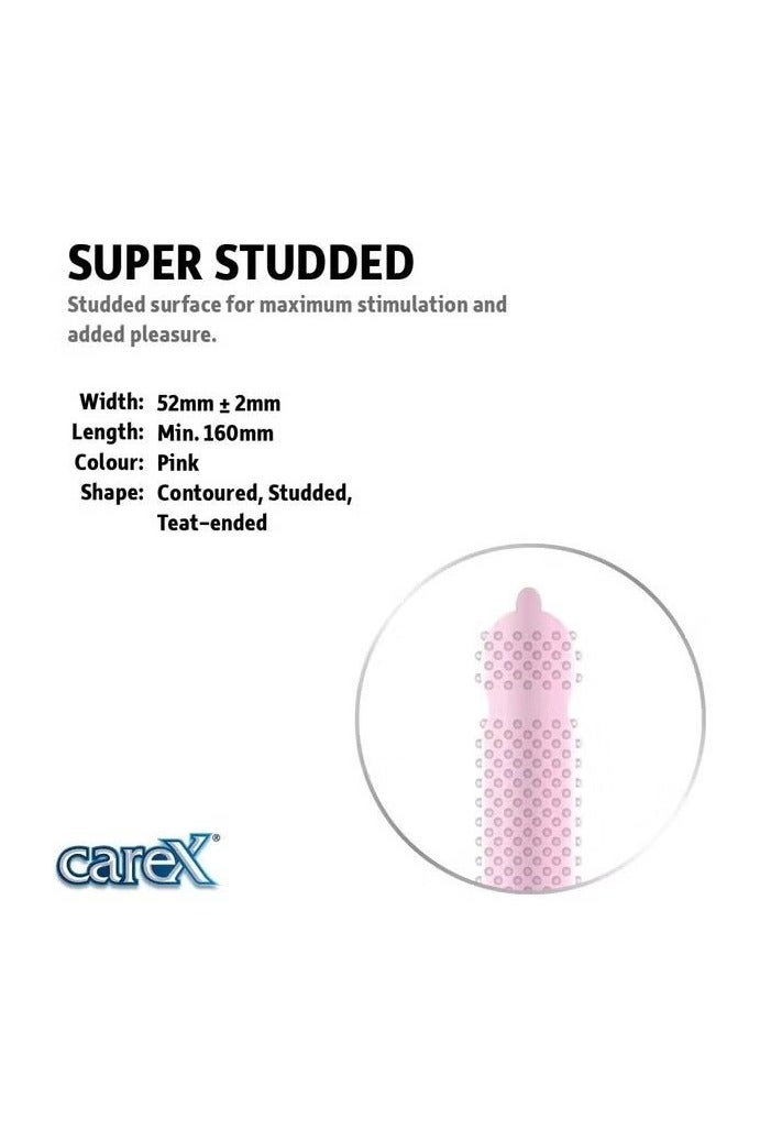 careX Pack Of 3 Super Studded Condoms (Combo Pack 36) - Image 3
