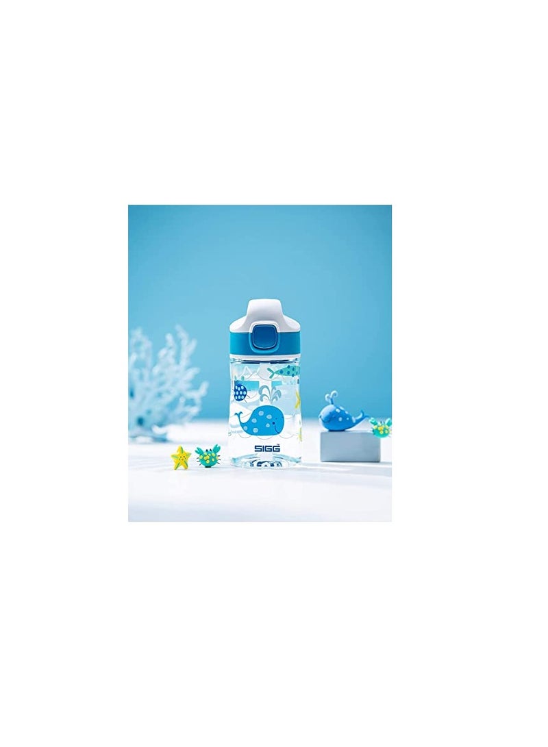 Sigg - Aluminium Kids Water Bottle - Miracle Ocean Friend - With Straw - Leakproof - Lightweight - Bpa Free - Scratch & Break Resistant - School & Sports - Blue - 0.35L - Image 2